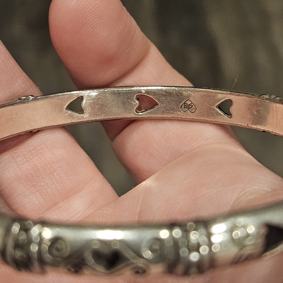 Brighton Shot Through The Heart Round Etched Bangle Bracelet - Picture 5 of 5